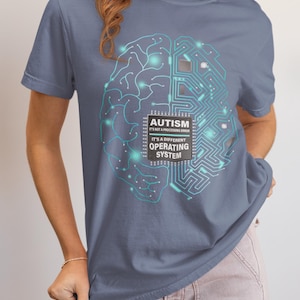 Autism Awareness T-Shirt, Comfort Colors® Tee, Unisex Garment-Dyed Shirt, Different Operating System, Autistic Support Clothing