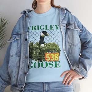 Lustiges Wrigley Goose T-Shirt, Chicago Baseball Fan Geschenk, Unisex T-Shirt, Abschnitt 538 Shirt, Baseball Mama Papa Geschenk, Cubs Baseball Shirt