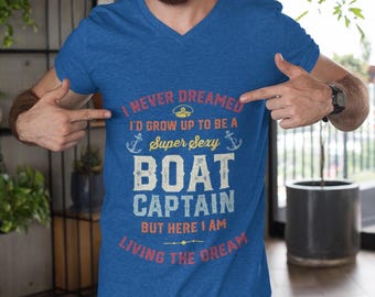 Camiseta unisex divertida de capitán de barco, regalo náutico