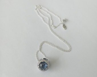 Collar oficial Pandora Azul de plata 925, 45 cm