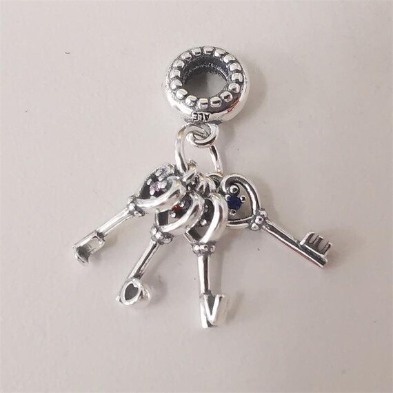 Sterling Silver Pandora Keys of Love Pendant Charm