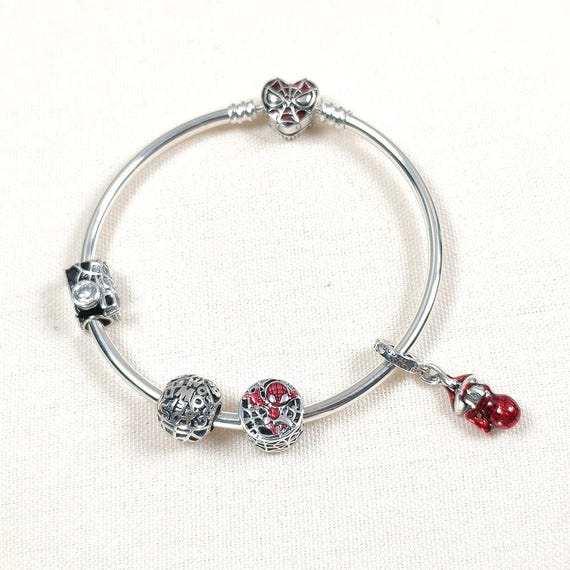 New Pandora Marvel Spider-man Full Collection Bracelet Set - Etsy