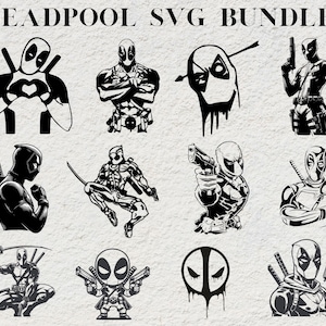 Deadpool Svg Bundle Layered Item, Clipart, Cricut, Digital Vector Cut Files Deadpool Clipart, Kid Deadpool Bundle, Deadpool Boy Clipart, SVg