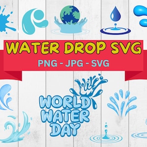 Water Drops Svg, Splash Svg, Water Svg, Rain Drops Svg, Raining Svg, Rain Svg, Water Droplet Cricut, Water Drop Vector, Water Drop Clip Art