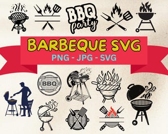 Barbeque SVG Bundle, BBQ Svg Bundle, BBQ Svg, Grilling Svg, Kitchen Svg, Bbq Cut Files , Bbq Clipart, Grilling Clipart, Food Svg