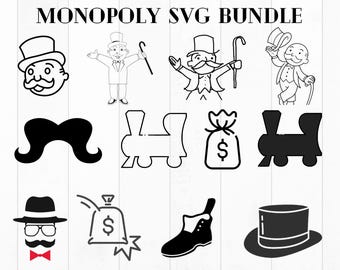 Monopoly Svg Bundle, Monopoly Symbols, Monopoly Characters, Monopoly Pieces, Monopoly Svg, Monopoly Png, Monopoly Jpg