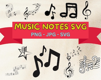 Muzieknoten svg, muzieknoten splitsen svg, muzieknoten png, muzieknoten clipart, aangepaste muzieknoten svg, bestand knippen, muziek-SVG, muziek clipart