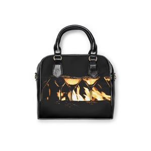 Elegante Martini-Schulterhandtasche, Abendtasche, schicke Geldbörse, Cocktail-inspirierte Mode, stilvolle Handtasche für Partys, einzigartige Geschenkidee