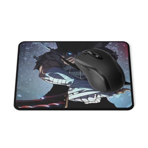 Solo Leveling Anime Gaming Mauspad, Schreibtischdekoration und Geschenk für Gamer, rutschfestes Mousepad für Computer und Laptop, Anime Fan Zubehör