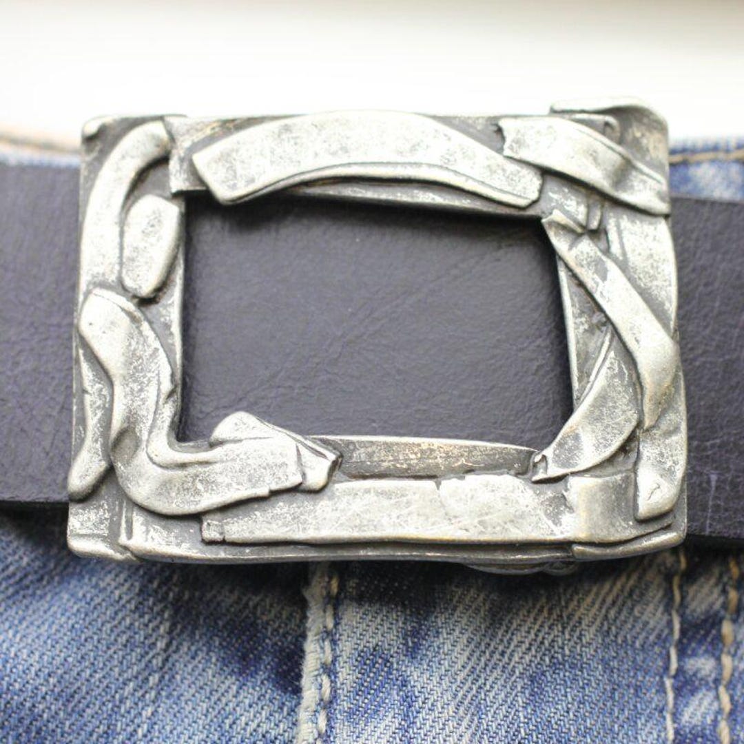 ssstein / シュタイン】LEATHER BELT(RECTANGLE BUCKLES