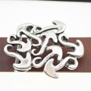 Silber Gürtelschnalle, Anker Gürtelschnalle, Nautische Gürtelschnalle, Boho Schnalle, Fancy Schnalle, Metall Gürtel Zubehör, Weihnachtsgeschenk, GS152 AS