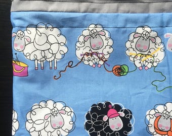Knitting Sheep Medium Project Bag