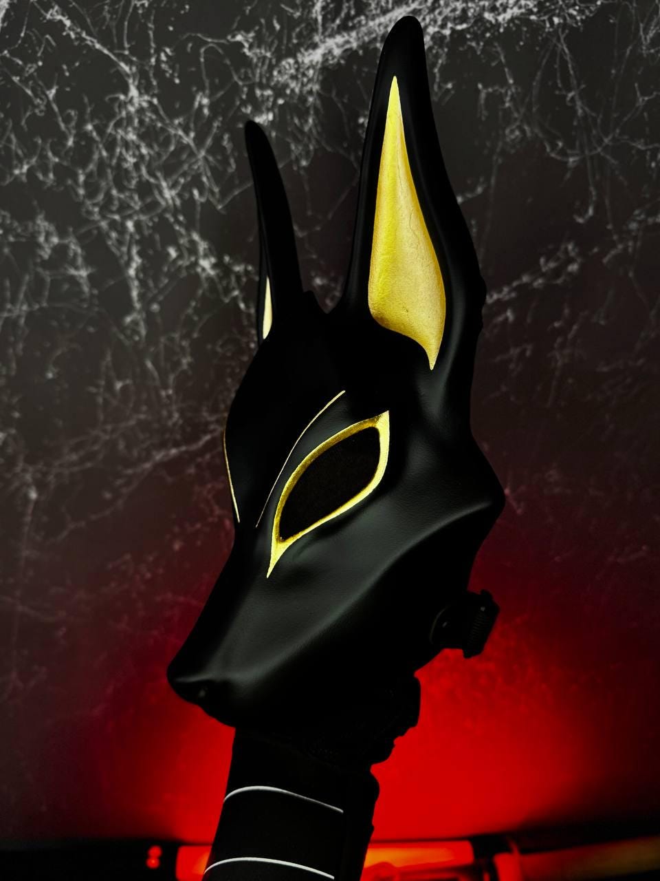 Black Anubis Mask: Egyptian God Cosplay, Wearable Jackal Mask - Etsy