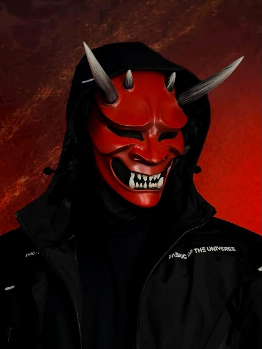 Japanese Oni Mask: Red Sohei Samurai Demon Cosplay - Etsy