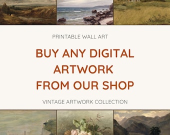 Kies een vintage digitaal kunstwerk, een afdrukbare muurdecoratie, een rustieke muurdecoratie, een olieverfschilderij of een JPG-bestand met hoge resolutie.