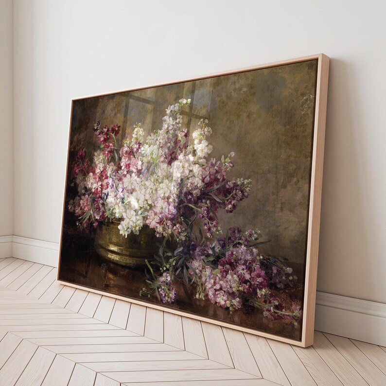 Vintage Floral Still Life Print, Antique Flower Bouquet Art, Romantic ...