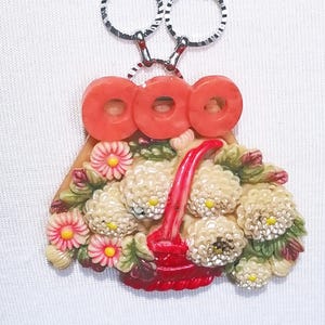 Art Deco Statement Necklace Handmade Vintage Flower Jewelry Gift for Her One of a Kind Costume Necklace