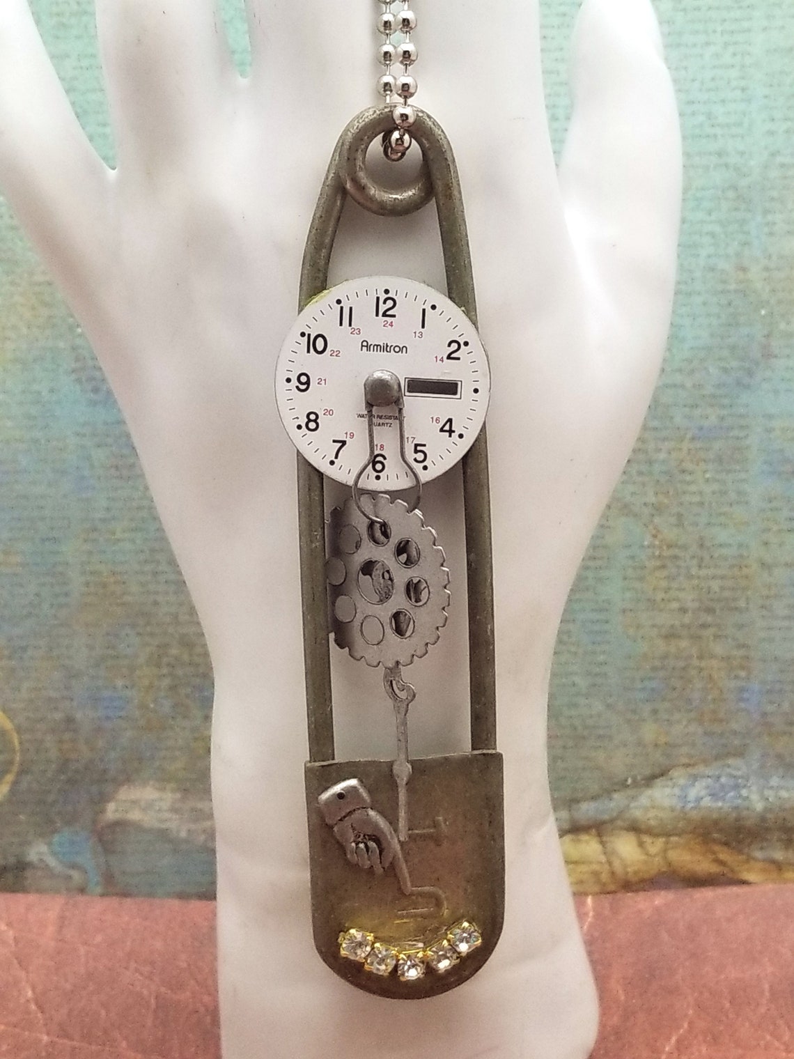 Collar del pin de la lavandería Collar Steampunk Joyería de | Etsy