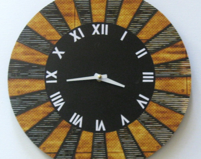 12 inch clock. Art clock Vinyl clock Modern clock Unique wall clock