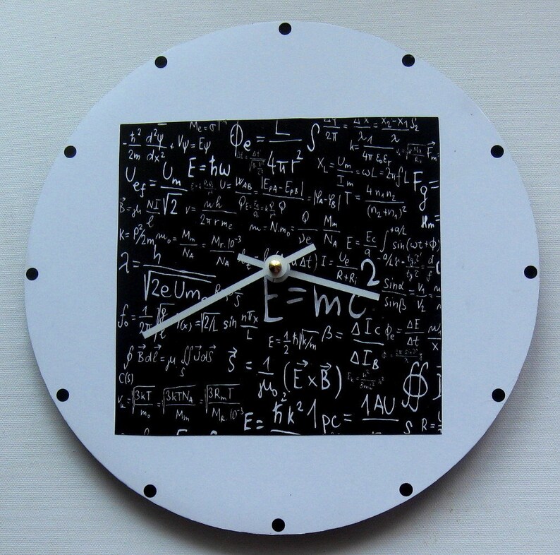 Unique wall clock. Einstein clock. Emc2. Clock for scientist Etsy
