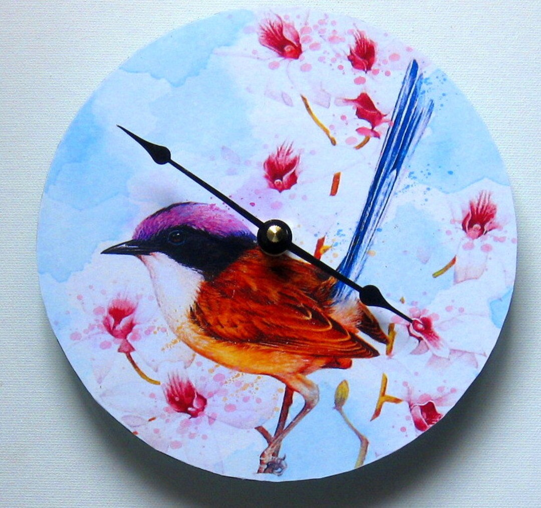 Small Wall Clock. Bird Clock. Modern Clock. 7 Inch Clock. Etsy