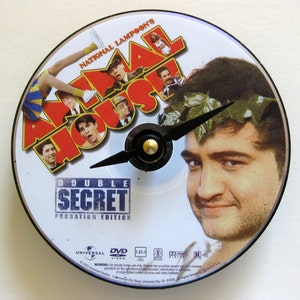 Animal House movie clock. Popular clock. John Belushi. Movie clock. Frat movie. Recycled record. image 1