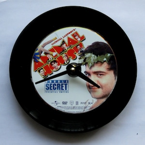 Animal House movie clock. Popular clock. John Belushi. Movie clock. Frat movie. Recycled record. image 4