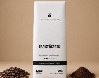 Café du Guatemala d'origine unique, torréfaction moyenne légère, 12 oz en grains ou moulu