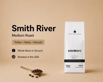 Mélange de café Smith River, torréfaction moyenne, 12 oz en grains ou moulu