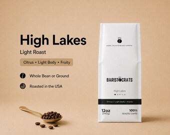 Citrus, Fresh Fruit & Light Chocolate Coffee Blend, Light Roast, Whole Bean or Ground Coffee, Fresh Roasted in USA, 12oz