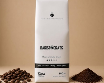 Café d'origine unique du Mexique, torréfaction moyenne légère, 12 oz en grains ou moulu