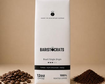Café du Brésil d'origine unique, torréfaction moyenne, 12 oz en grains ou moulu