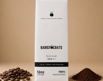 Mélange de café Rock Creek, torréfaction moyenne, 12 oz en grains ou moulu