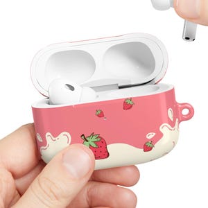 Strawberry AirPods Case for AirPod Gen 3 AirPods Pro 2 AirPod Pro Case AirPod 3 4 Cool Earbud Case Stylish Protective AirPods Max