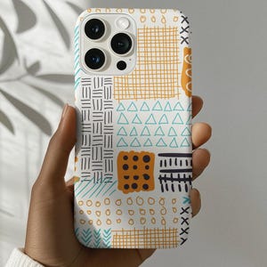 Colorful Pattern Simple Phone Case for iPhone 16 15 14 13 12 Pro Max, iPhone 15 14 Plus, iPhone 13 12 Mini, X XS XR SE iPhone 11 Tough Cover