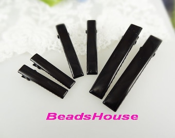 HC-13-BK 12pcs 32mm 45mm, 60mm Hair Clip, Black Coating, Nickel Free