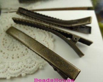 HC-13-00  28pcs( 80mm )Diy Large Antique Bronze Hair Clip,NICKEL FREE