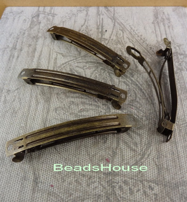 7x 70 mm Antique Bonze Plated Hair Clip,Nickel Free 15pcs