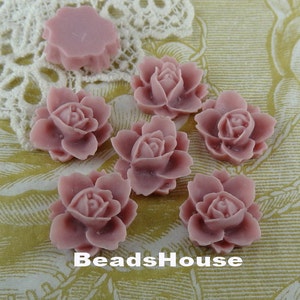 620-00-CA  8pcs Beautiful Rose Cabochon -Pink Lavender