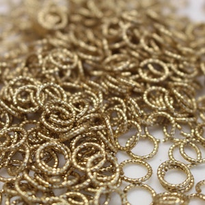 60pcs - 5mm Jump Ring Raw Brass Twisted Ring Findings - jumprings jewelry findings