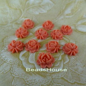 57-01-830L-CA  8pcs  Beautiful Roses Cabochon - Deep Pink
