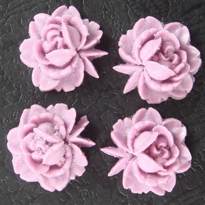 57-00-257-CA 8pz Mini Roses con Retro Piatto - Viola Chiaro