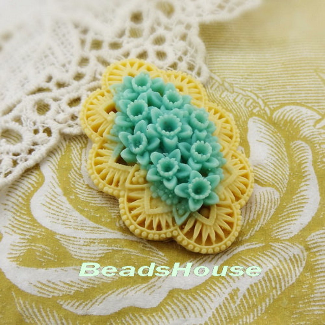 20% OFF 331-00-317-CA 2pcs Pretty Flower Garden Cabochon 20% OFF 331-00-317-CA 2pcs Pretty Flower Garden Cabochon