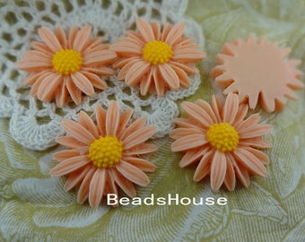 415-01-820-CL 10pcs Beautiful Daisy Sun-Flower Cabochon -Pink /Yellow