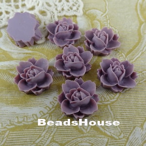 620-00-CA  6pcs Beautiful Rose Cabochon -Lavender