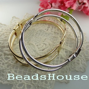 2pcs - Smooth Double Line Cuff-Bracelet,Nickel Free