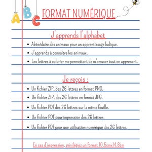 Abécédaire des animaux - Apprentissage de l'alphabet en coloriant - Alphabet facile - Ludique - Aide apprentissage alphabet - Maternelle