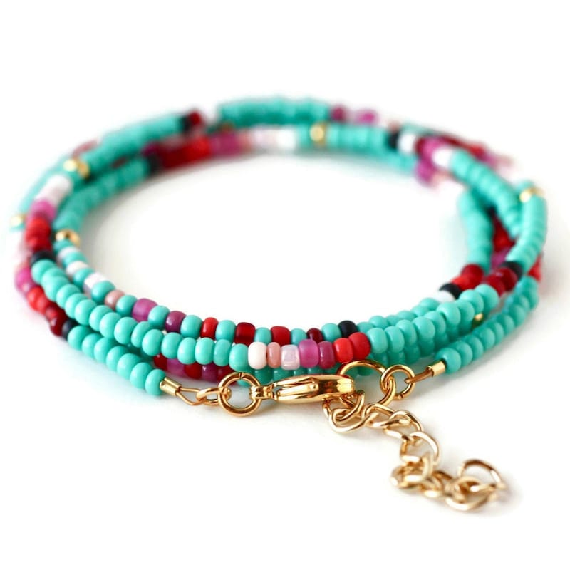 Multicolor patchwork bracelet main image 1