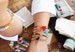 Matte White or Black Beaded Layering Wrap Bracelet with a Tassel, Birthday Gift for Women 
