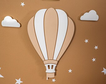 Handbemalte Luftballon Babyzimmer Lampen, Nachtlicht fürs Kinderzimmer, Wanddekoration, Wandleuchte, Geschenk für Kinder